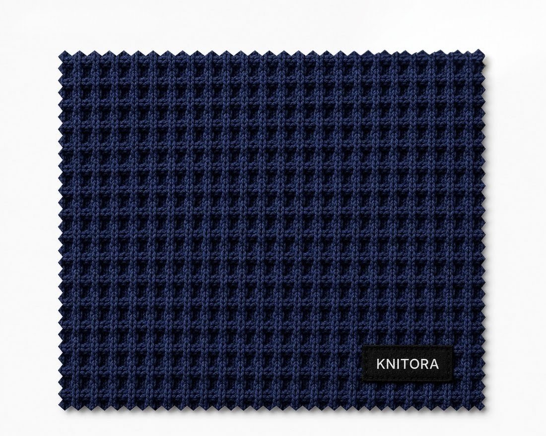 Fabric detail — waffle knit — inside the Knitora facility