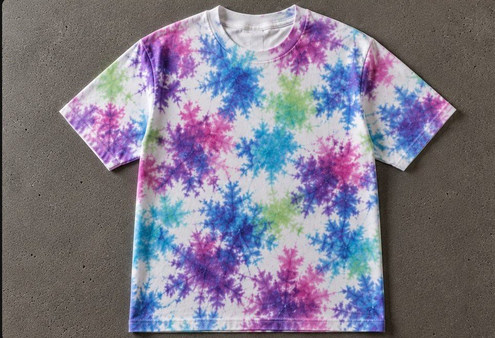 Ice dye, in progress — inside the Knitora facility